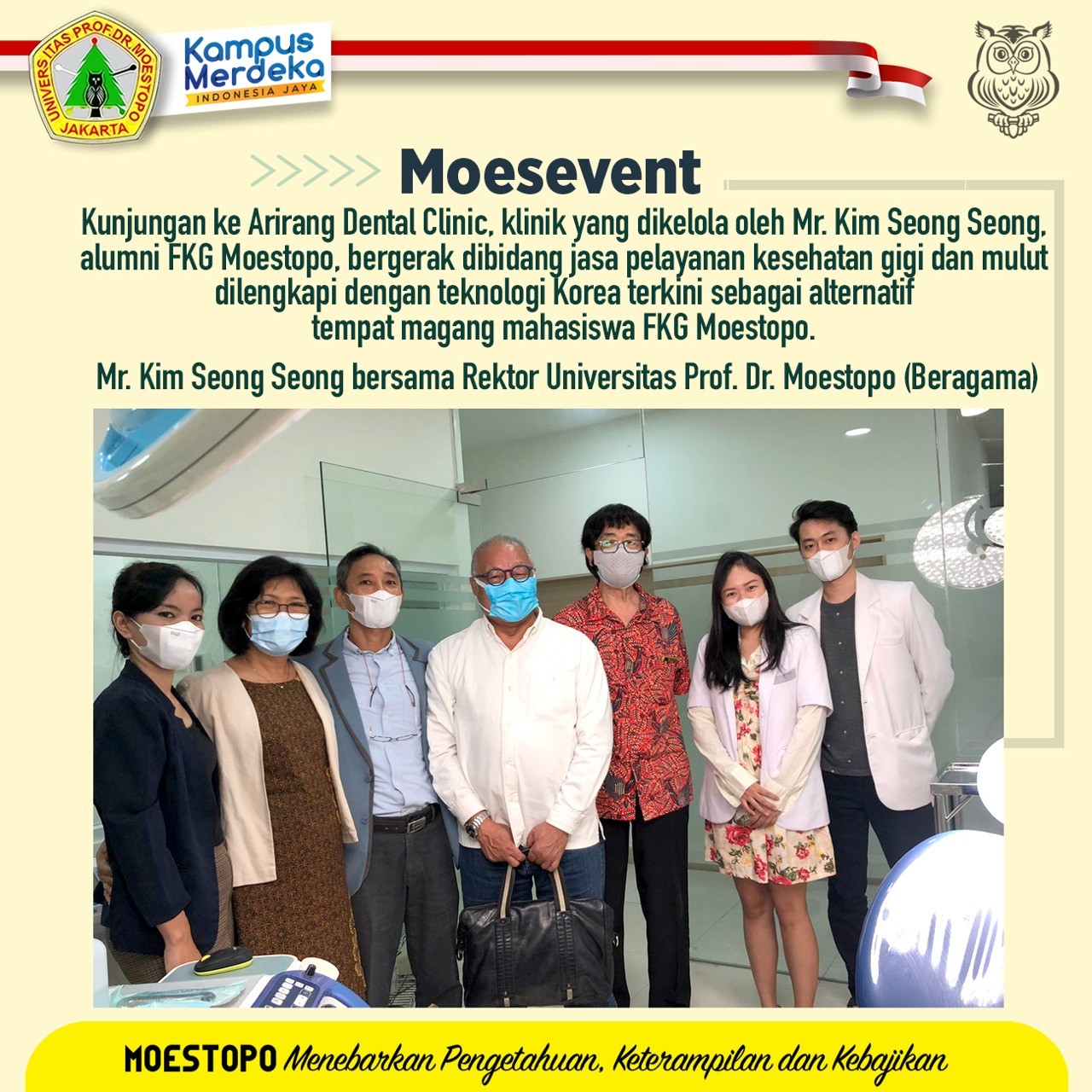 Rektor Universitas Moestopo Lakukan Kunjungan ke Arirang Dental Clinic