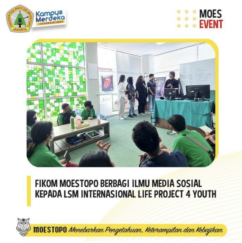 FIKOM Moestopo Berbagi Ilmu Seputar Media Sosial kepada LSM Internasional Life Project 4 Youth