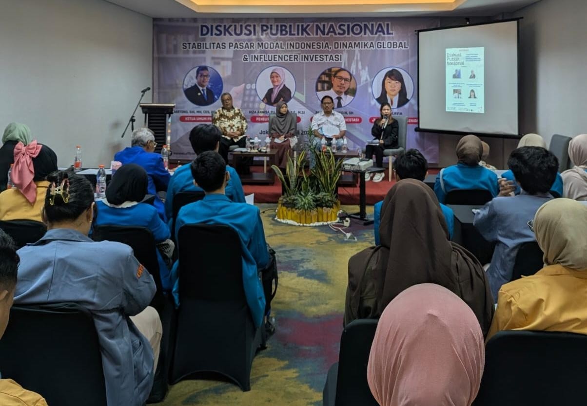 Mahasiswa Universitas Moestopo Berpartisipasi dalam Diskusi Publik Nasional Bahas Stabilitas Pasar Modal