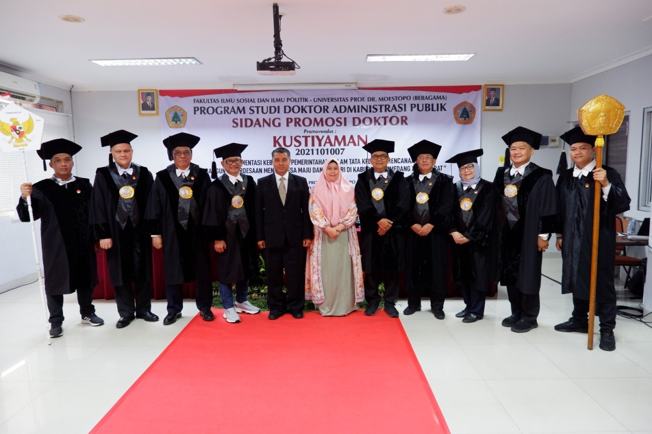 Prodi Doktor Administrasi Publik FISIP Universitas Moestopo Gelar Sidang Promosi Doktor, Hadirkan Gagasan Inovatif untuk Tata Kelola Desa dan Digitalisasi Olahraga Nasional